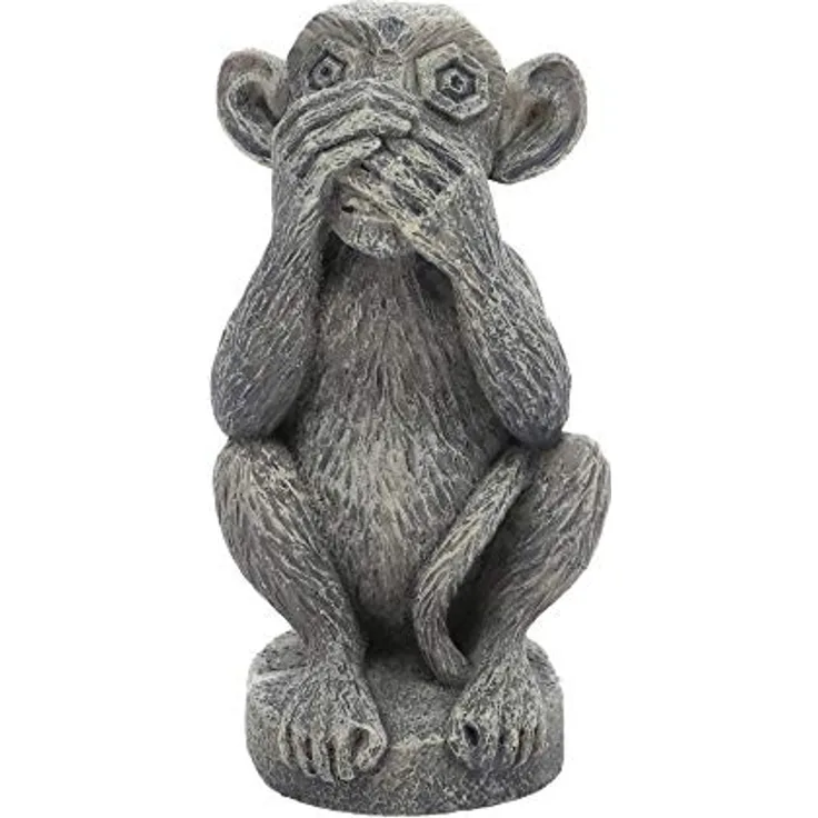 Hobby 41748 Don't Speak, Aquarien-Dekoration aus reaktionsträgem Polyresin, leicht zu reinigende Oberfläche