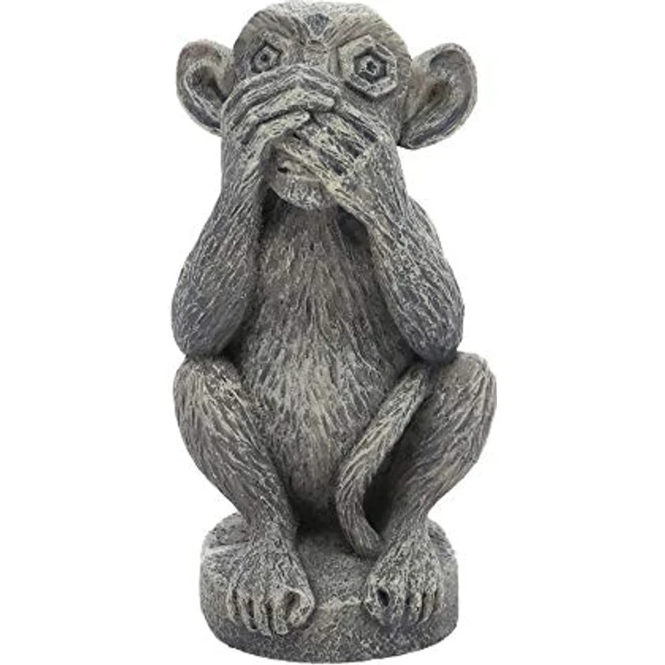 Hobby 41748 Don't Speak, Aquarien-Dekoration aus reaktionsträgem Polyresin, leicht zu reinigende Oberfläche – Bild 1