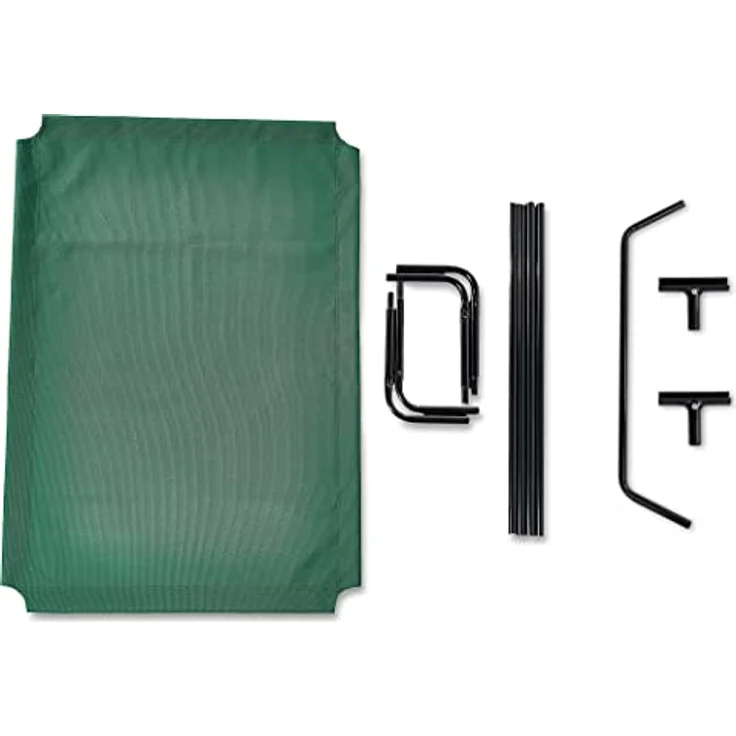 Amazon Basics Kühlendes erhöhtes Hundebett, XL, grün, mit atmungsaktivem Netzgewebe und Eisenrahmen, 153 x 94 x 23 cm, ideal für große Rassen – Bild 5
