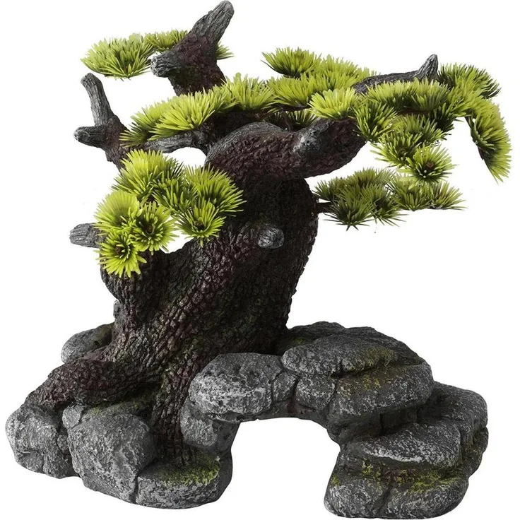 EBI Aqua Della Bonsai, Aquarium Dekoration aus ungiftigem Polyesterharz für Süß- und Meerwasseraquarien