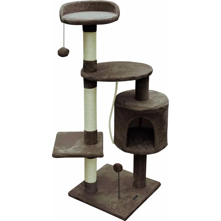 Gloria Katzenkratzbaum, 40 x 112 x 40 cm, braun, Holz und Sisal