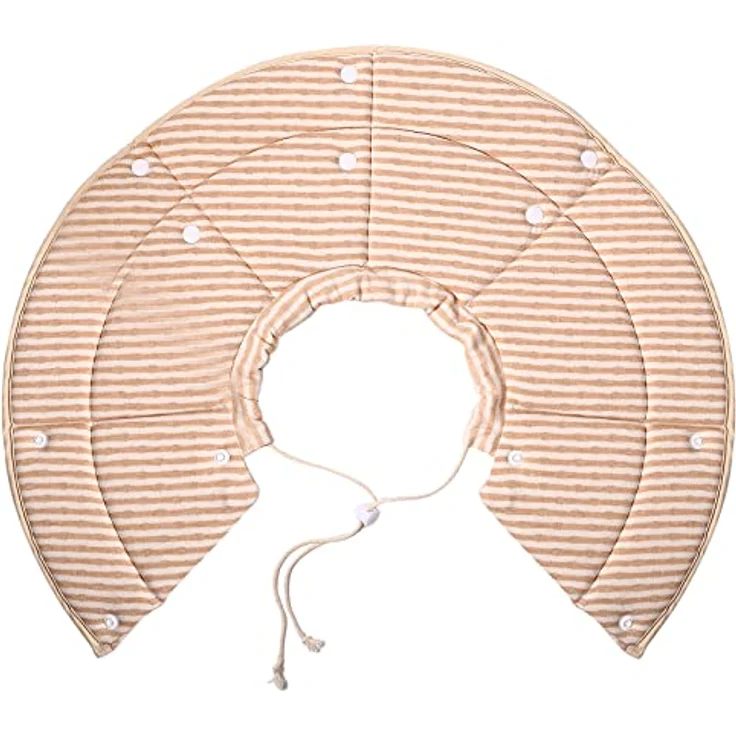 Avaner Halskrause für Hund und Katze, verstellbarer Schutzkragen aus atmungsaktivem Baumwollmaterial für postoperative Genesung, faltbares Design, in mehreren Größen erhältlich – Bild 4