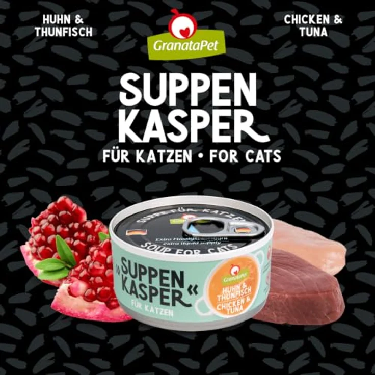 GranataPet Suppenkasper Huhn & Thunfisch, Katzensuppe, 12 x 70g, ohne Getreide, reich an Vitaminen und Mineralien – Bild 2
