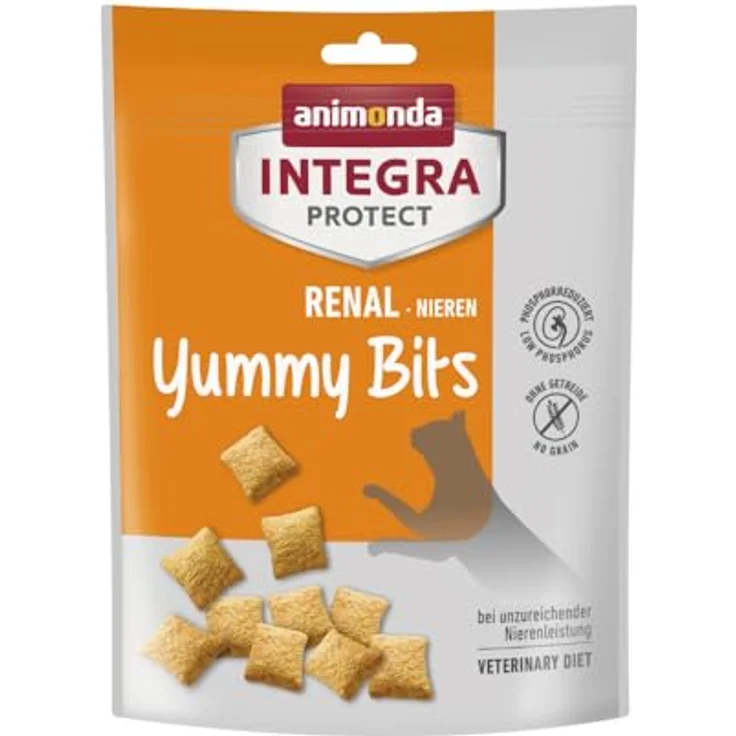 animonda INTEGRA PROTECT Adult Renal Yummy Bits, Katzensnack zur Unterstützung der Nierenfunktion, 120g – Bild 1