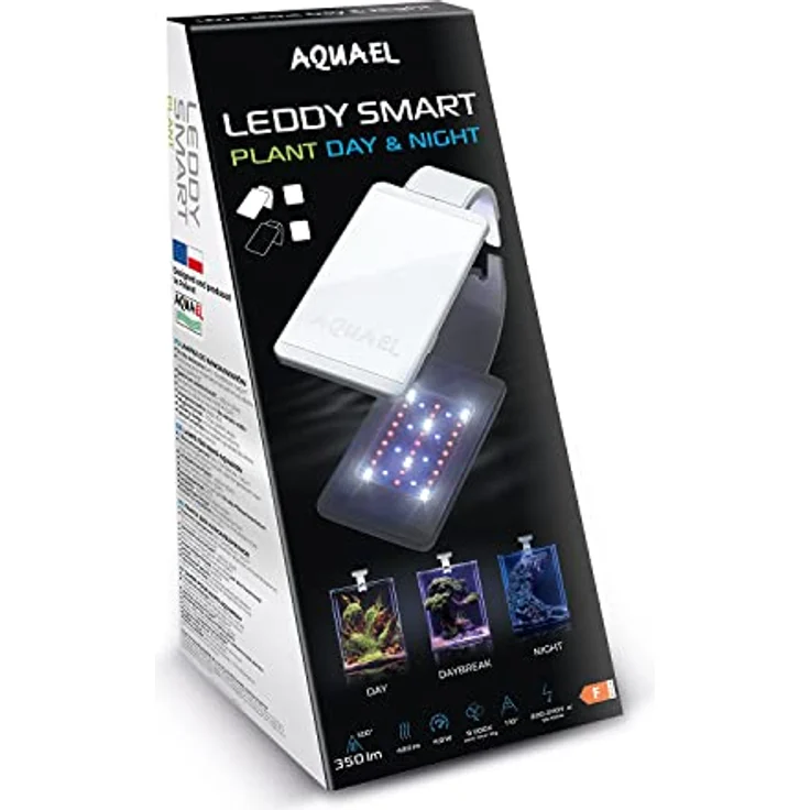 Aquael Leddy SMART 4,8W Plant Day&Night Aquariumleuchte, 350 Lumen, Farbtemperatur 9000K, schwarz – Bild 2