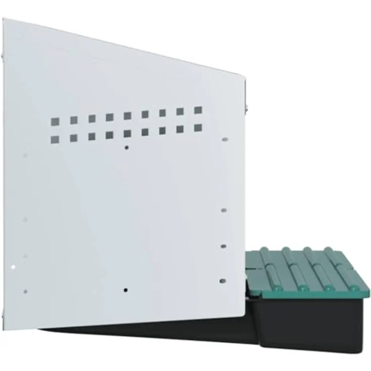 vidaXL Hühnerstall Hühner-Nistkasten, 2 Fächer, Wandmontage, verzinkter Stahl, Farben: Silber, Dunkelgrün, Schwarz, für Innen- und Außenbereich – Bild 6