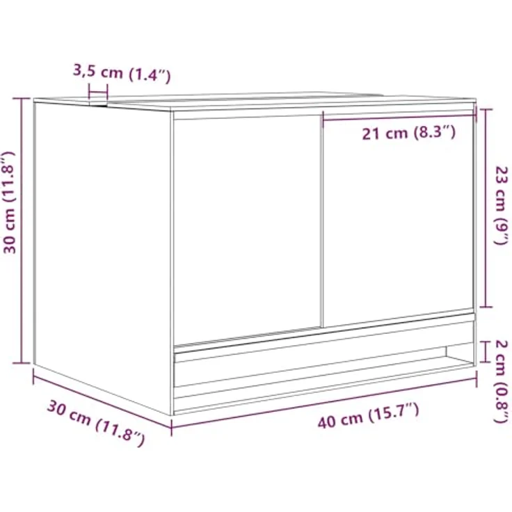 vidaXL Terrarium Transparent 40 x 30 x 30 cm, 360-Grad-Sicht, kratzfestes Glas, vielseitig für Reptilien und Amphibien – Bild 3