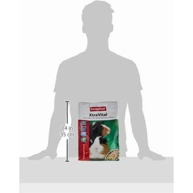BEAPHAR XtraVital Meerschweinchen Futter, 2,5 kg, mit Alfalfa und extra Vitamin C zur Gesundheitsförderung und Mangelvorbeugung – Bild 3