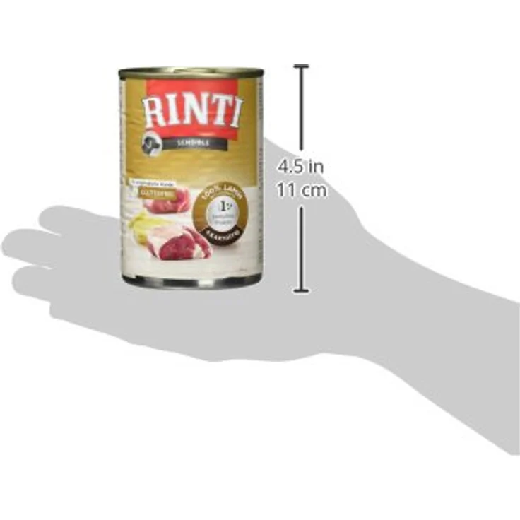 Rinti Sensible Lamm + Kartoffel, Hunde-Nassfutter für empfindliche Hunde, 12x400g, ohne Soja – Bild 2