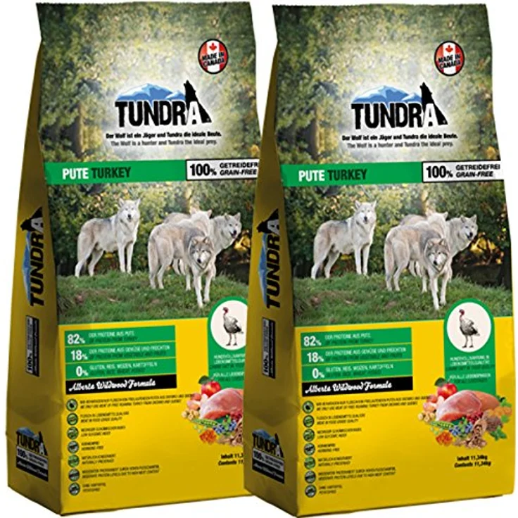 Tundra Trockenfutter Pute und Huhn, proteinreiches Hundefutter für alle Lebensphasen, 11,34kg – Bild 2