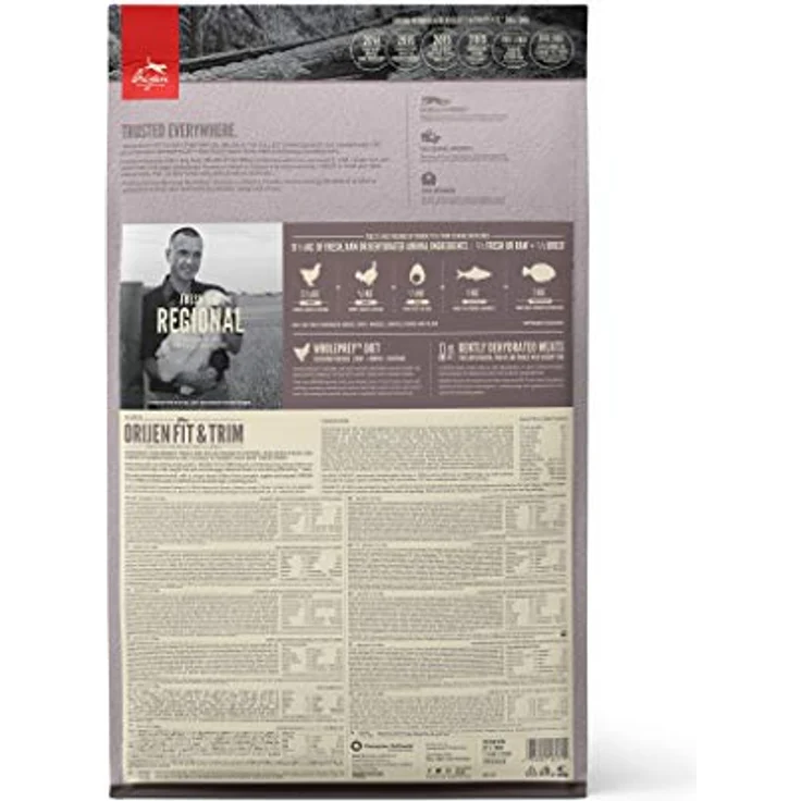 Orijen Fit & Trim Dog Whole Prey, Hundefutter mit gefriergetrockneten Zutaten aus freilaufendem Huhn, Truthahn und wild gefangenen Fischen, 11,4 kg – Bild 3