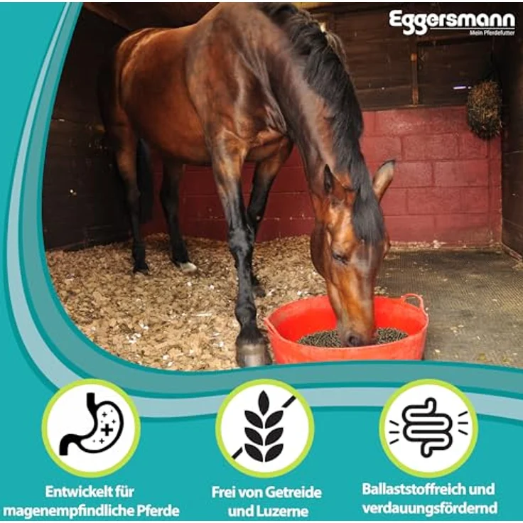 Eggersmann Mein Pferdefutter Vitalize Gastro Plus E, 20 kg getreidefreies Pferdefutter für magenempfindliche Pferde, mit Magnesium für Muskulatur und Nerven, ballaststoffreich und gut verdaulich – Bild 2