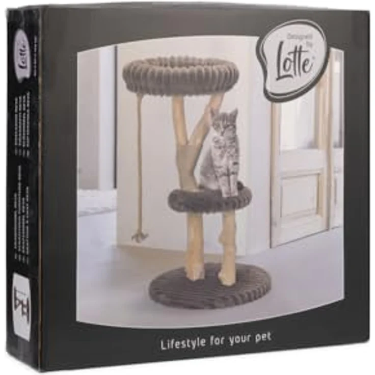 Designed by Lotte Kratzbaum Reya, aus Dattel- und Birnbaumholz für Katzen bis 10 kg, braun – Bild 13