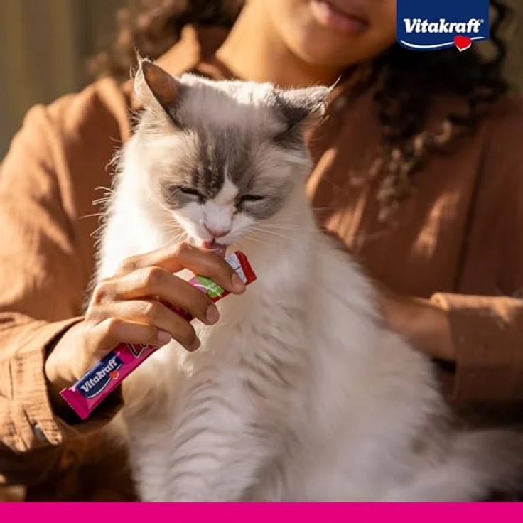 Vitakraft Cat Liquid-Snack mit Lachs + Omega 3, Katzensnack im Sparpaket 24 x 15 g, kalorienarm, ohne Farb- und Konservierungsstoffe – Bild 7