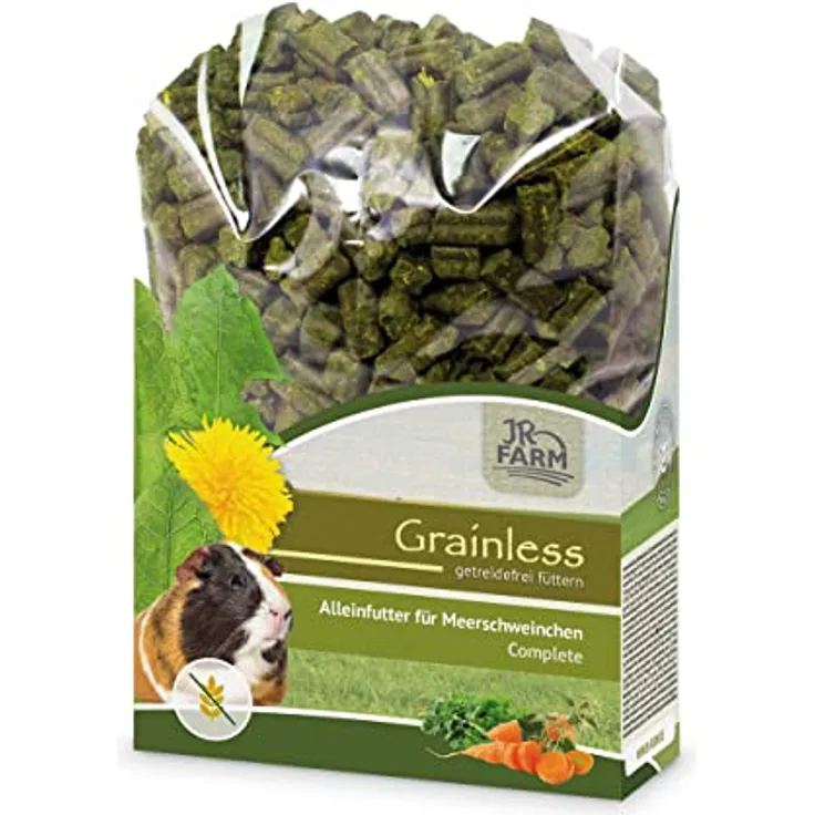 JR Farm Grainless Complete Meerschweinchenfutter, 1350 g - Getreidefreies, ballaststoffreiches Futter mit natürlichen Vitaminen und Heilkräutern