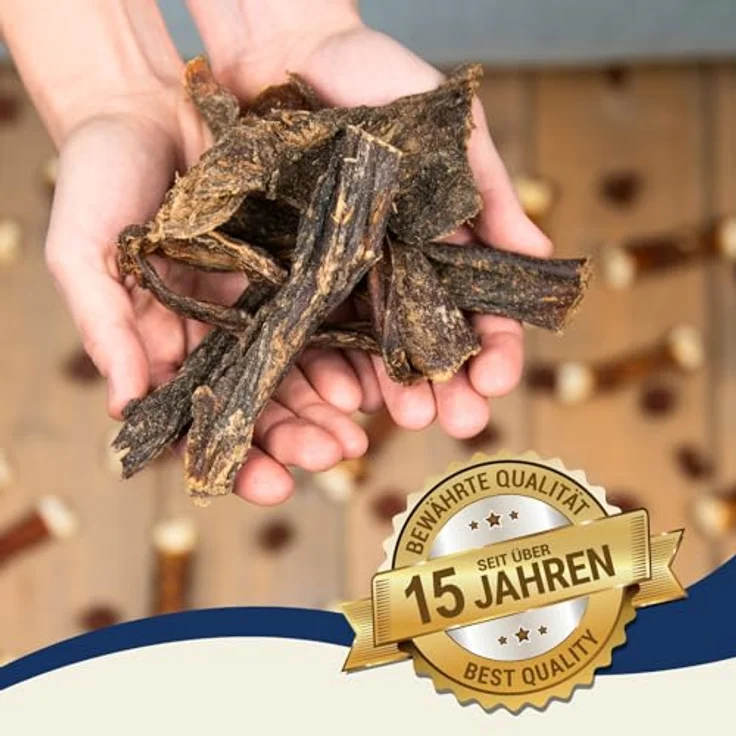 Lyra Pet® Rinderdörrfleisch 10 kg, naturbelassener Kauartikel als proteinreiche Belohnung für Hunde, zahnhygienisch, luftgetrocknet – Bild 4