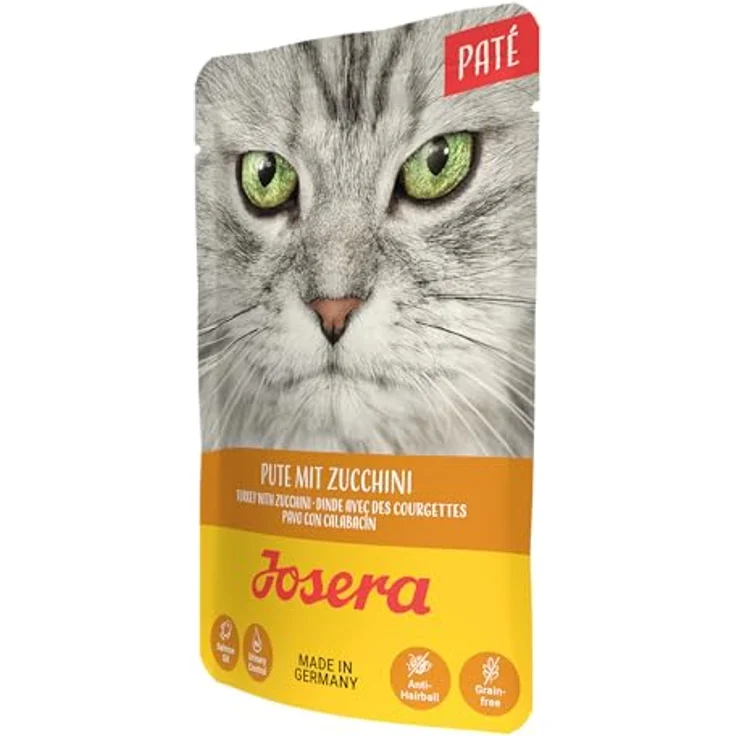 Josera Paté Pute mit Zucchini, Katzen-Nassfutter, 16x85g