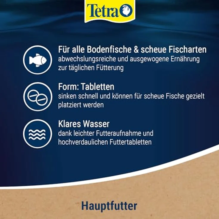 Tetra Tablets TabiMin, Futtertabletten für bodenfressende Fische, Multipack 3 x 275 Tabletten (255 g), langsame Auflösung, ohne Farbstoffe, mit Shrimps – Bild 6