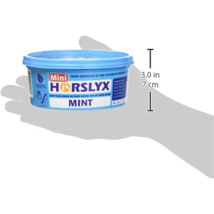 PFIFF Mini Horslyx Leckmasse, Pferde Nahrungsergänzung mit echter Pfefferminze, wetterbeständig, 650g – Bild 5