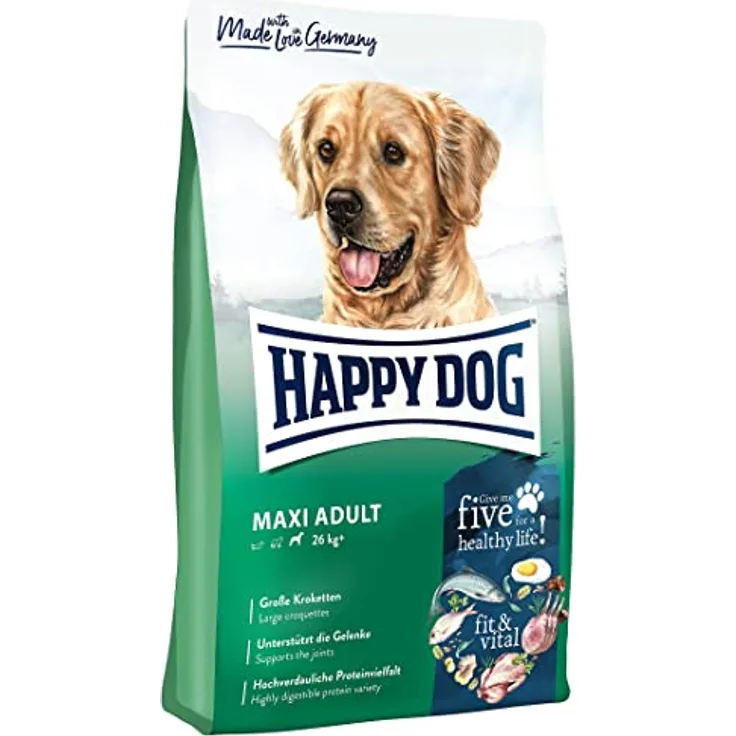 Happy Dog Supreme fit und vital Maxi Adult, Trockenfutter für große Hunde, 2x14kg