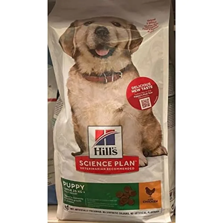 Hill's Science Plan Puppy Large Breed, Hundefutter mit Huhn für kontrolliertes Knochenwachstum, 16 kg