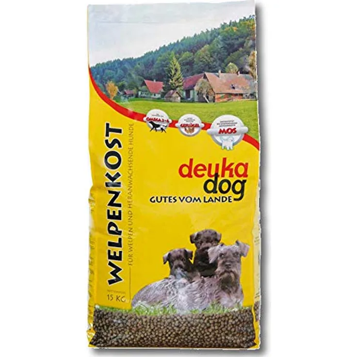 deuka Deuka Dog Welpenkost 15 kg Hundefutter, Aufbaunahrung mit hochwertiger Proteinquelle für gesundes Wachstum und Skelettentwicklung