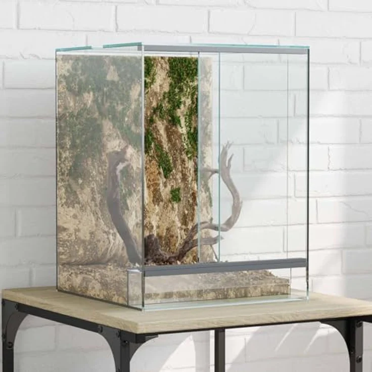 vidaXL Terrarium Transparent 30 x 30 x 40 cm aus kratzfestem Glas, 360-Grad-Sicht, ideal für Reptilien und Amphibien – Bild 2