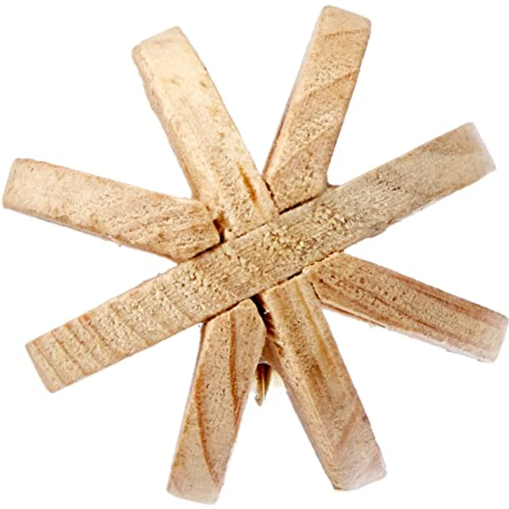 Trixie 6187 Lamellenholzball mit Glocke, ø 6 cm, 100 % natürliche Materialien für Kaninchen und Meerschweinchen – Bild 3