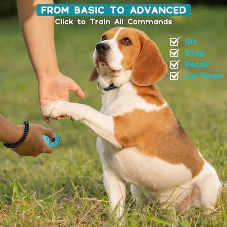 HoAoOo Pet Training Clicker mit Handschlaufe, Hundeklicker in Schwarz und Blau – Bild 5