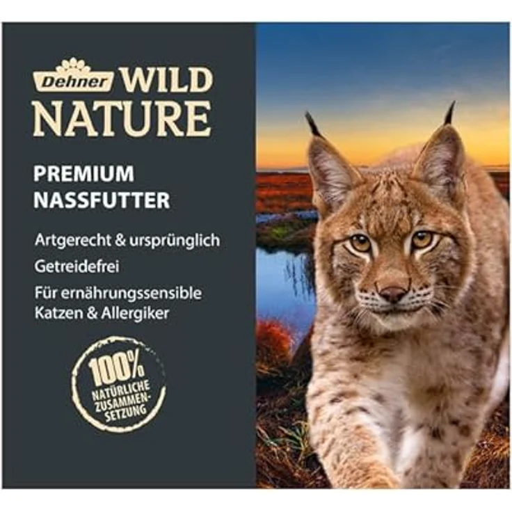 Dehner Wild Nature Katzenfutter Kitten Hügelland, Nassfutter getreidefrei / zuckerfrei, für junge Katzen, Huhn, 6 x 200 g Dose (1.2 kg) – Bild 4
