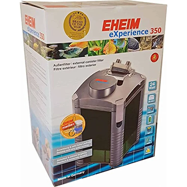 Eheim eXperience Außenfilter für Aquarien bis 350 l, Salzwasser, leiser Betrieb mit niedrigem Stromverbrauch, inklusive Zubehör und Filtermedien – Bild 1