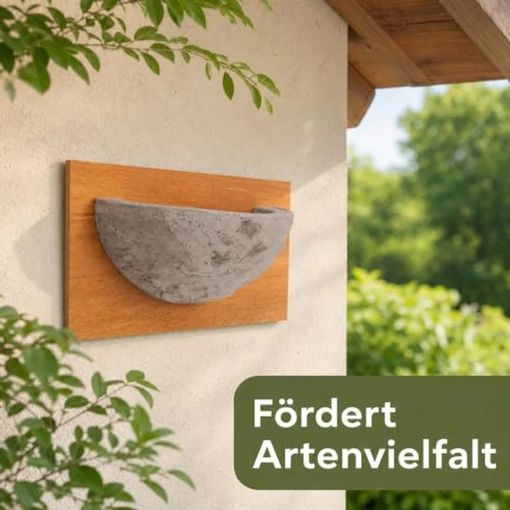 Westfalia Werkzeug Nistkasten Mehlschwalbennest, Ton mit Holzplatte zur einfachen Montage, 200 x 90 x 80 mm – Bild 7