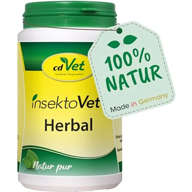 cdVet InsektoVet Herbal 100 g, natürliche Hunde-Nahrungsergänzung mit B-Vitaminen, Mineralstoffen und Aminosäuren zur Unterstützung des Hautstoffwechsels – Bild 1