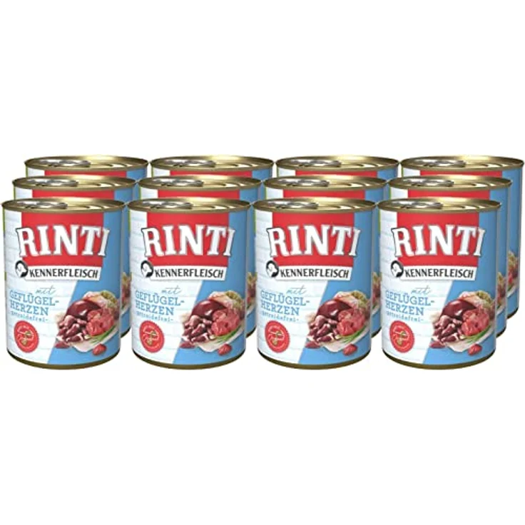 Rinti Kennerfleisch Multipack Geflügelherzen und Huhn, 24 Dosen à 800g mit 70% Fleischanteil und Omega 3 Fettsäuren – Bild 5