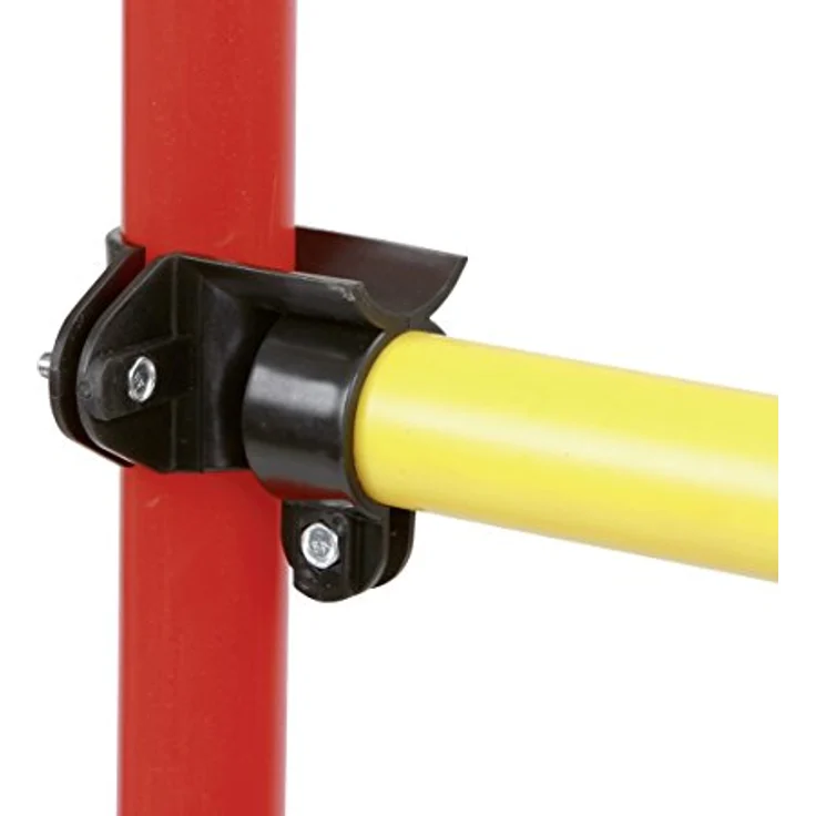 Kerbl Pet Agility Komplett-Set 3-teilig, rot/gelb, mit Ring, Hüpfstange und Slalom, höhenverstellbar und platzsparend zusammenlegbar – Bild 3