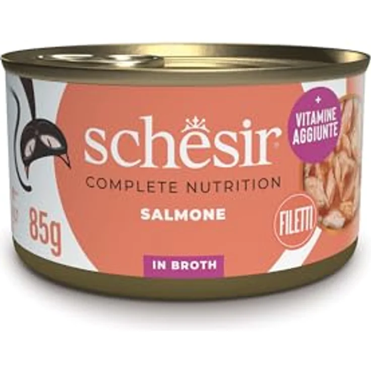 Schesir Natural Lachs, Katzen-Nassfutter in praktischer 85g Dose – Bild 2