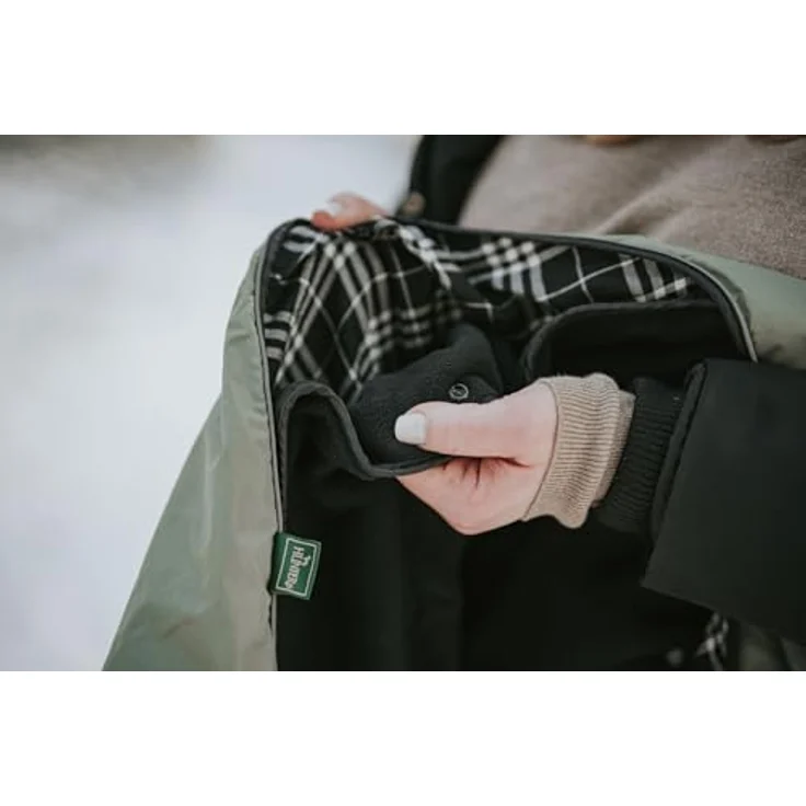 Hunter Tierbedarf Hundemantel Uppsala mit 2in1 Funktion, reflektierenden Paspeln und wasserfestem Zwei-Wege-Reißverschluss, altrosa / khaki - Größe 27,5 / 32,5 / 37,5 / 42,5 / 47,5 – Bild 11