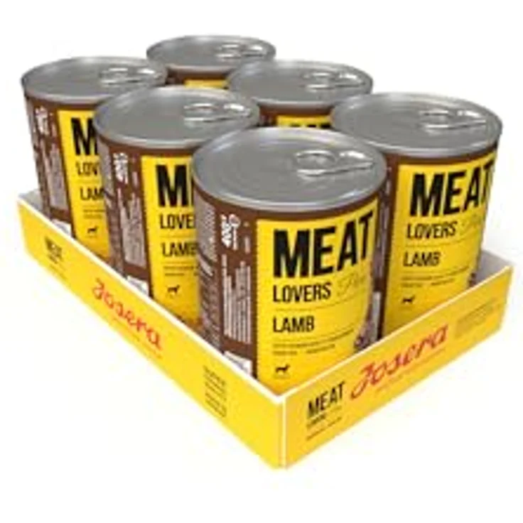 Josera Meat Lovers Pure Lamb, Nassfutter für Hunde, getreidefrei, 68 % Fleischanteil, Alleinfuttermittel, 6 x 400 g – Bild 1