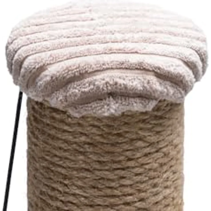 Designed by Lotte Ribbed Kratzbaum, Rosa, 41x41x70 cm mit Juteseil, integriertem Spielball und geripptem Stoff für stilvolle Einrichtung – Bild 4