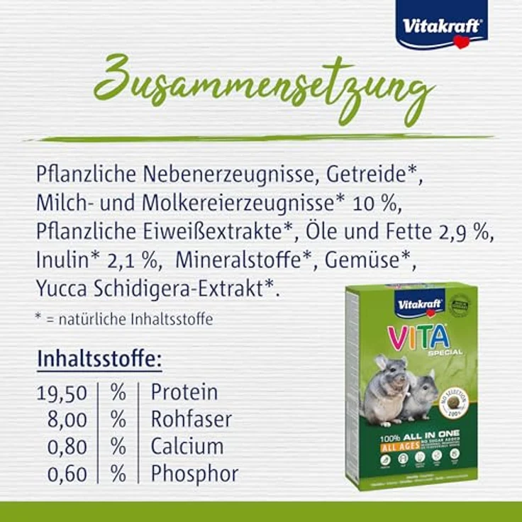 Vitakraft Vita Special, Nagerfutter für Ratten, mit Gräsern und Kräutern, 100% Ernährungssicherheit, 600g – Bild 4