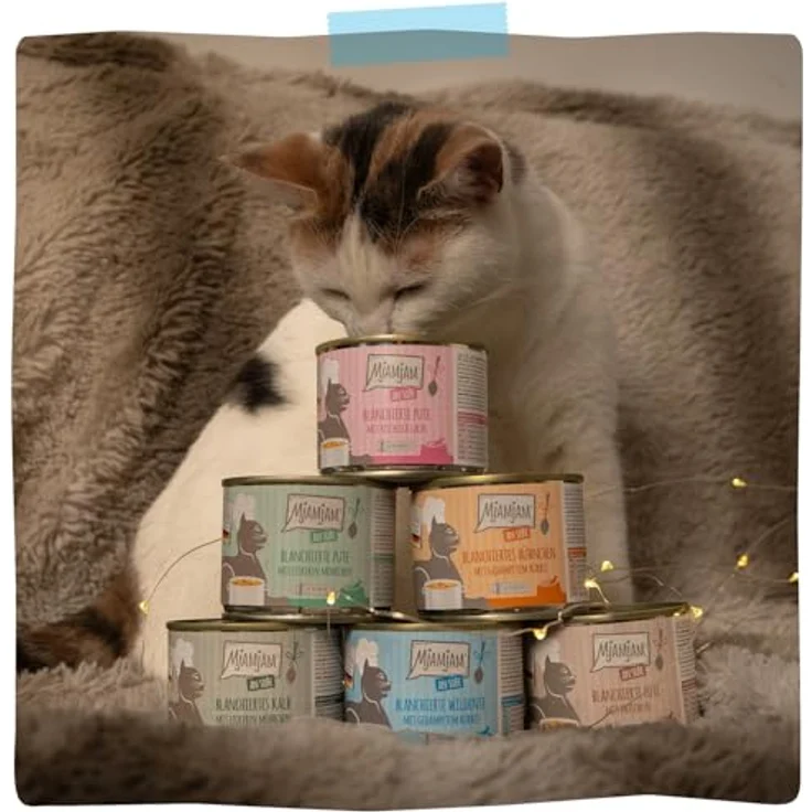 MjAMjAM Sparpaket an Soße 24 x 185 g, Nassfutter für Katzen - blanchierte Wildente mit gedämpftem Kürbis, getreidefrei und ohne Zuckerzusatz – Bild 6