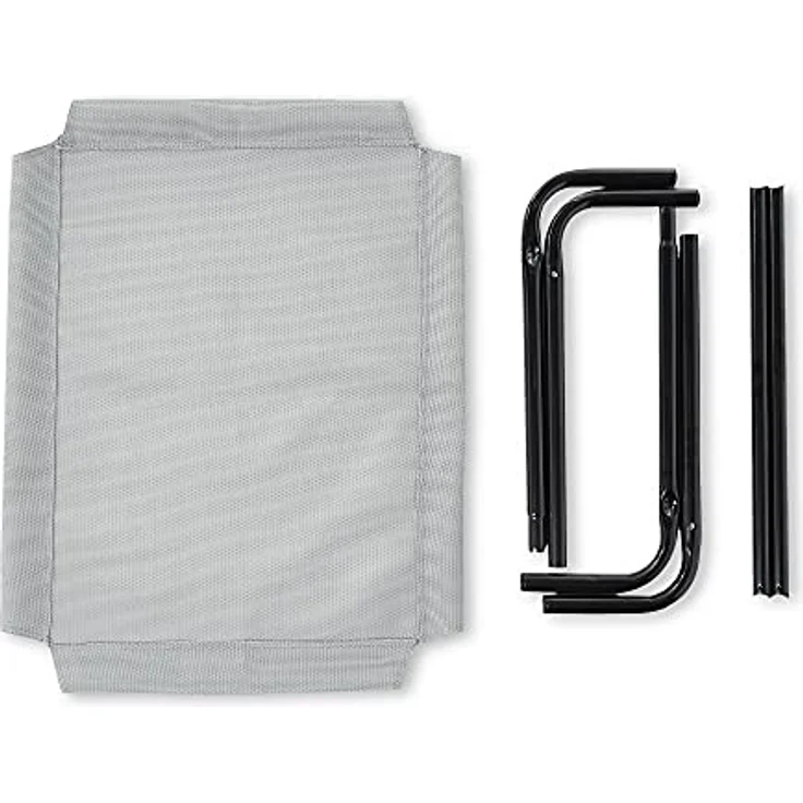 Amazon Basics Kühlendes erhöhtes Haustierbett für Hunde, Größe S, L 90 x 55 x 19 cm, robustes Eisenrahmen, atmungsaktives graues Netzstoff – Bild 5