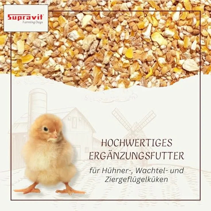Supravit Kükengrütze 2,5 kg – Hochwertiges Ergänzungsfutter für Hühnerküken, Wachteln & Ziergeflügel | Optimal für die Aufzucht von Küken 0–6 Wochen | Made in Germany – Bild 2