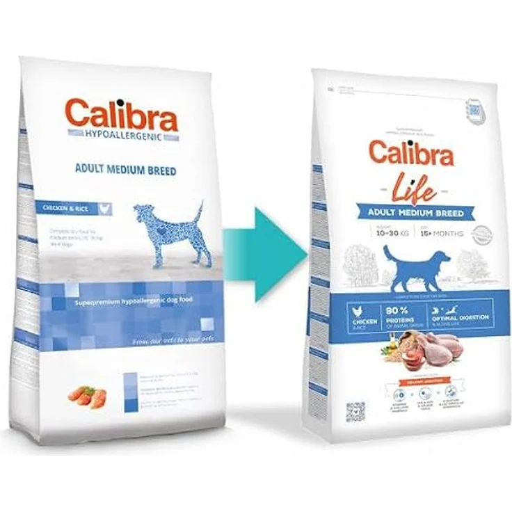 CALIBRA Dog Life Adult Medium Breed Huhn, 12 kg Trockenfutter für ausgewachsene Hunde – Bild 2