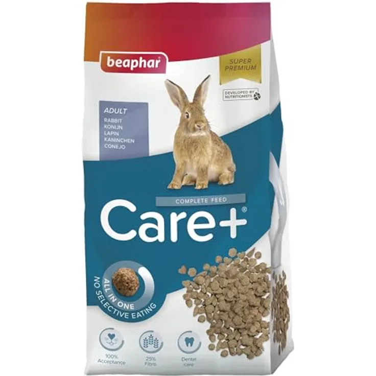 Beaphar Care+ Kaninchen 5 kg, vollwertiges Kleintierfutter mit ausgewogener Ernährung, Zahn- und Darmgesundheit Unterstützung