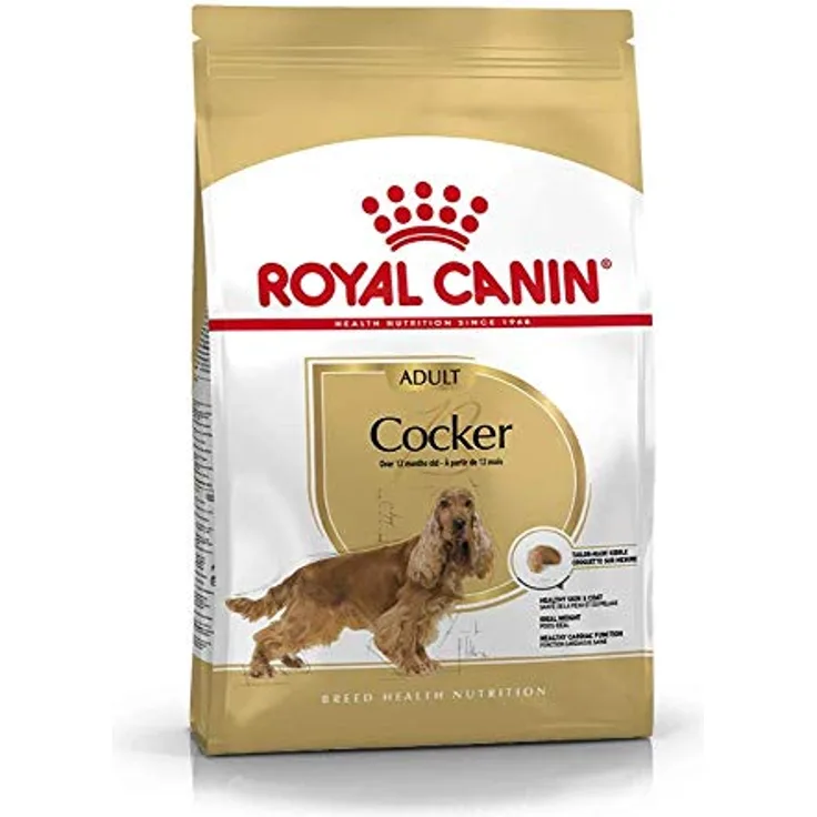 ROYAL CANIN Cocker Adult Hundefutter, trocken, 2x12kg Sparangebot, schmackhaft und haut- sowie fellpflegend