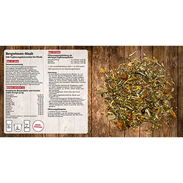 MARSTALL Premium-Pferdefutter Bergwiesen-Mash, getreidefrei, ohne Melasse, 12,5 kg Verpackung – Bild 2