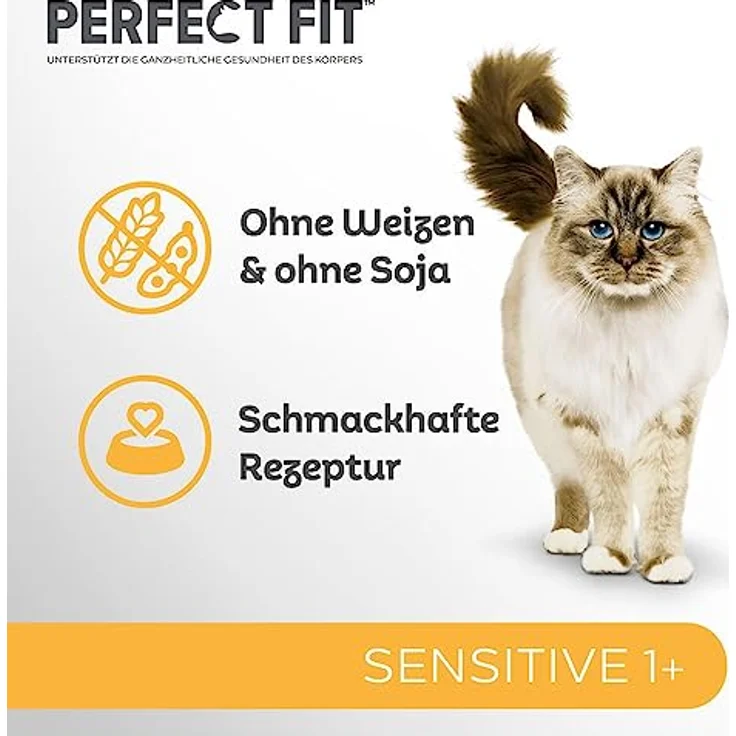 Perfect Fit Adult Trockenfutter für erwachsene, sensitive Katzen ab 1 Jahr – Truthahn, 7 kg, mit Zink, Taurin und Präbiotika für gesunde Haut, Fell und Verdauung – Bild 3