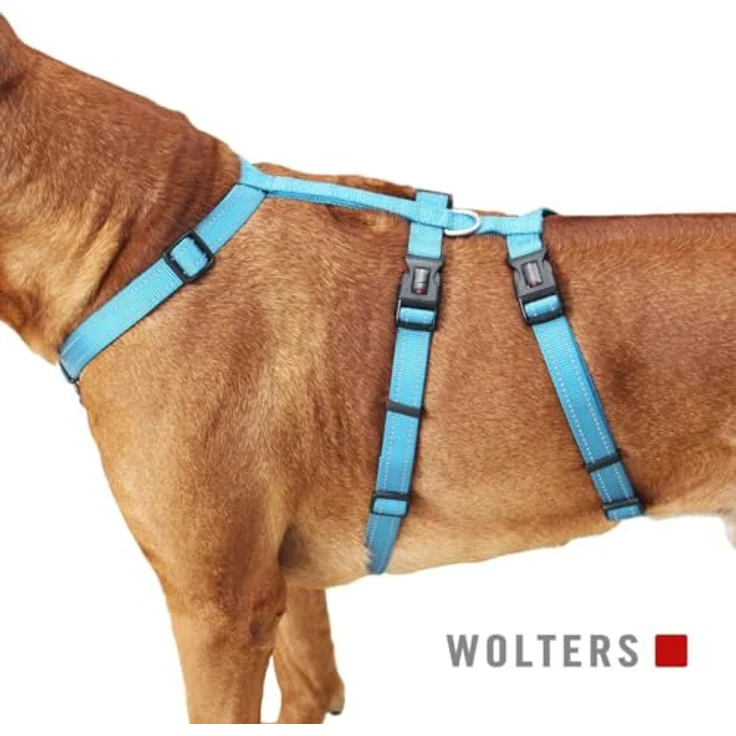 Wolters Soft & Safe Halsband + Leine, strapazierfähiges Nylon mit reflektierenden Nähten, verstellbar, Sicherheit für ängstliche Hunde – Bild 3