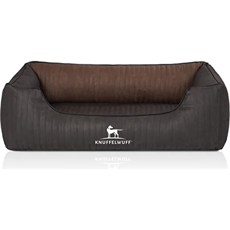 Knuffelwuff Tierbett Hundebett Outback, Orthopädisch, Memory Foam, Kunstleder, 25 cm hohe Seitenwände, rutschfester Dämmstoff, stylisches Design – Bild 4